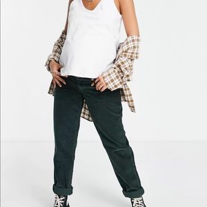 Maternity straight leg corduroy (under the belly) pants